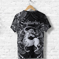 Sagittarius Zodiac Polynesian T Shirt Unique Style Black LT8 - Wonder Print Shop
