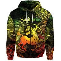 Sagittarius Zodiac Polynesian Zip Hoodie Unique Style Reggae LT8 - Wonder Print Shop