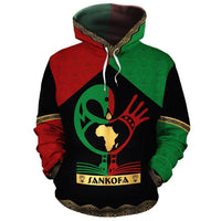 African Hoodie Sankofa Bird Pullover - Wonder Print Shop