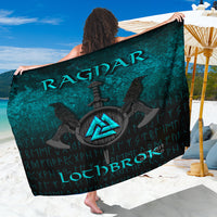 Viking Sarong - Ragnar Lothbrok - Ragnar Lodbrok - Viking Warrior - Cyan Version Sarong RLT12 - Wonder Print Shop