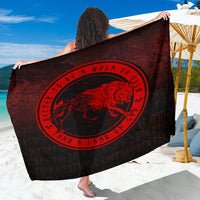 Wonder Print Shop Sarong - Wolf Of Odin - Red Version Sarong RLT12 - Wonder Print Shop