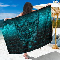 Viking Sarong - Viking Odin Allfather In Asgard - Cyan Version Sarong RLT12 - Wonder Print Shop
