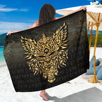 Viking Sarong - Odin The Allfather Asgard God and Chief Of Aesir - Gold Version Sarong RLT12 - Wonder Print Shop