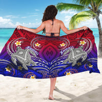Hawaii Sarong Hawaiian Turtle Plumeria Mixed Polynesian Style - Wonder Print Shop