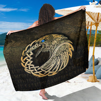 Viking Sarong - Vikings Raven - Gold Version Sarong RLT12 - Wonder Print Shop