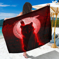 Viking Sarong - Fenrir Viking Wolf - Red Version Sarong RLT12 - Wonder Print Shop