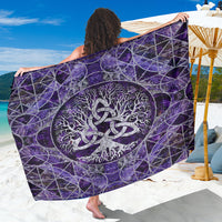Viking Sarong - Tree Of Life with Triquetra Amethyst and Silver Sarong RLT12 - Wonder Print Shop