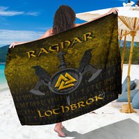 Viking Sarong - Ragnar Lothbrok - Ragnar Lodbrok - Viking Warrior - Gold Version Sarong RLT12 - Wonder Print Shop