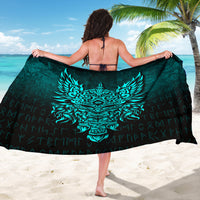 Viking Sarong - Odin The Allfather Asgard God and Chief Of Aesir - Cyan Version Sarong RLT12 - Wonder Print Shop