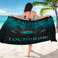 Viking Sarong - Ragnar Lothbrok - Ragnar Lodbrok - Viking Warrior - Cyan Version Sarong RLT12 - Wonder Print Shop
