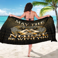 Viking Sarong - May The Norse Be With You Viking - Gold Version Sarong RLT12 - Wonder Print Shop