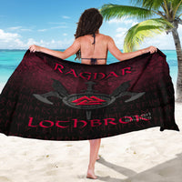 Viking Sarong - Ragnar Lothbrok - Ragnar Lodbrok - Viking Warrior - Red Version Sarong RLT12 - Wonder Print Shop