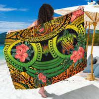 Polynesian Turtle Sarong Circle Turtle Hibiscus Reggae - Wonder Print Shop