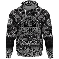 Viking Hoodie Scandinavian North Guardian with Bandana Paisley Style RLT12 - Wonder Print Shop