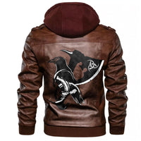 Viking Scandinavian Raven Axe Leather Jacket RLT12 - Wonder Print Shop