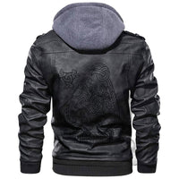 Viking Scandinavian Style Knot work Leather Jacket RLT12 - Wonder Print Shop