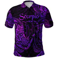 Scorpio Zodiac Polynesian Polo Shirt Unique Style Purple LT8 - Wonder Print Shop