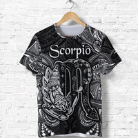Custom Scorpio Zodiac Polynesian T Shirt Unique Style Black LT8 - Wonder Print Shop