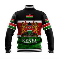 Kenya Coat Of Arms Baseball Jacket Flag Vibes LT8 - Wonder Print Shop