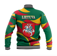 Lithuania Baseball Jacket Coat Of Arms Lietuva Sporty Style LT8 - Wonder Print Shop
