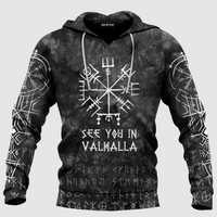 Custom Viking Clothing Viking See You In Valhalla Hoodie RLT12 - Wonder Print Shop