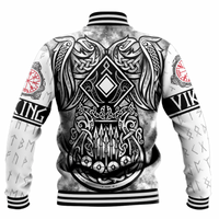 Viking Clothing Raven and Drakkar Baseball Jacket RLT12 - Wonder Print Shop