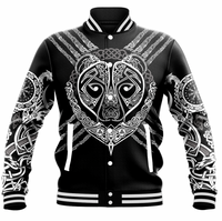 Viking Clothing Viking Norse Bear Baseball Jacket RLT12 - Wonder Print Shop
