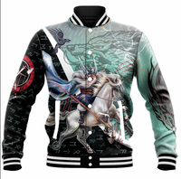 Viking Clothing Viking Odin and Fenrir War Baseball Jacket RLT12 - Wonder Print Shop