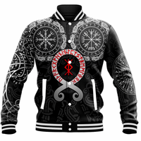 Viking Clothing Viking Troll Cross Baseball Jacket RLT12 - Wonder Print Shop