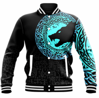 Viking Clothing Viking Dark Wolf Baseball Jacket RLT12 - Wonder Print Shop