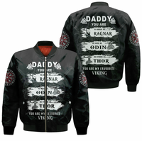 Viking Clothing Viking Daddy Sleeve Zip Bomber Jacket RLT12 - Wonder Print Shop