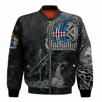 Viking Clothing Viking Iceland Drakkar Sleeve Zip Bomber Jacket RLT12 - Wonder Print Shop