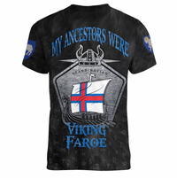 Viking Faroe Islands Drakkar V neck T shirt RLT12 - Wonder Print Shop