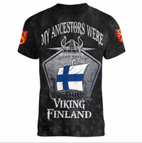 Viking Finland Islands Drakkar V neck T shirt RLT12 - Wonder Print Shop