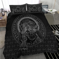 Viking Bedding Set Fenrir Norse 3D Tattoo RLT12 - Wonder Print Shop