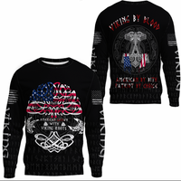 Viking Clothing Viking American By Blood Sweatshirts RLT12 - Wonder Print Shop