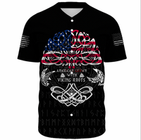 Viking Clothing Viking American By Blood Baseball Jersey RLT12 - Wonder Print Shop