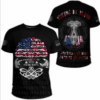 Viking Clothing Viking American By Blood T Shirt RLT12 - Wonder Print Shop