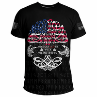 Viking Clothing Viking American By Blood T Shirt RLT12 - Wonder Print Shop