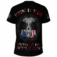 Viking Clothing Viking American By Blood T Shirt RLT12 - Wonder Print Shop