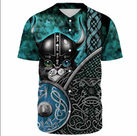 Viking Clothing Viking Cat 3D Baseball Jersey RLT12 - Wonder Print Shop
