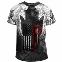 Viking Clothing Viking Mystical Raven American T Shirt RLT12 - Wonder Print Shop