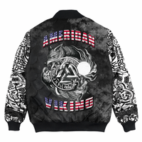 Viking Clothing Hati and Skoll Norse American Viking Bomber Jacket RLT12 - Wonder Print Shop