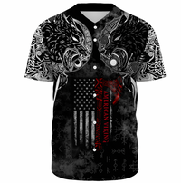 Viking Clothing Hati and Skoll Norse American Viking Baseball Jersey RLT12 - Wonder Print Shop