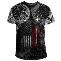 Viking Clothing Hati and Skoll Norse American Viking T Shirt RLT12 - Wonder Print Shop