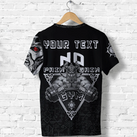 Custom Viking T Shirts Viking Gym Vegvisir Style "No Pain No Gain" RLT12 - Wonder Print Shop