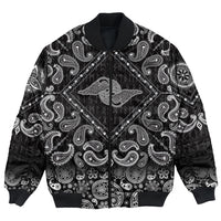 Viking Bomber Jacket Seamless Background With Chain Wings with Bandana Paisley Style RLT12 - Wonder Print Shop