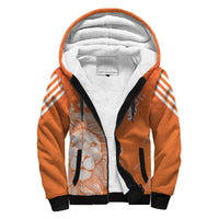 Personalised Netherlands World Cup 2022 Sherpa Hoodie Oranje Lions - Wonder Print Shop