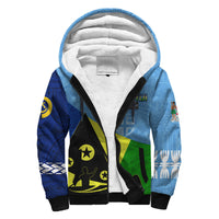 Malampa Fiji Day Sherpa Hoodie Mix Tapa Style - Wonder Print Shop