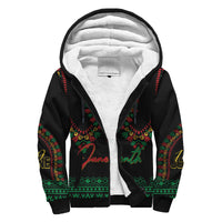 Juneteenth Dashiki Personalised Sherpa Hoodie Freedom United - Pan - African Flag - Wonder Print Shop